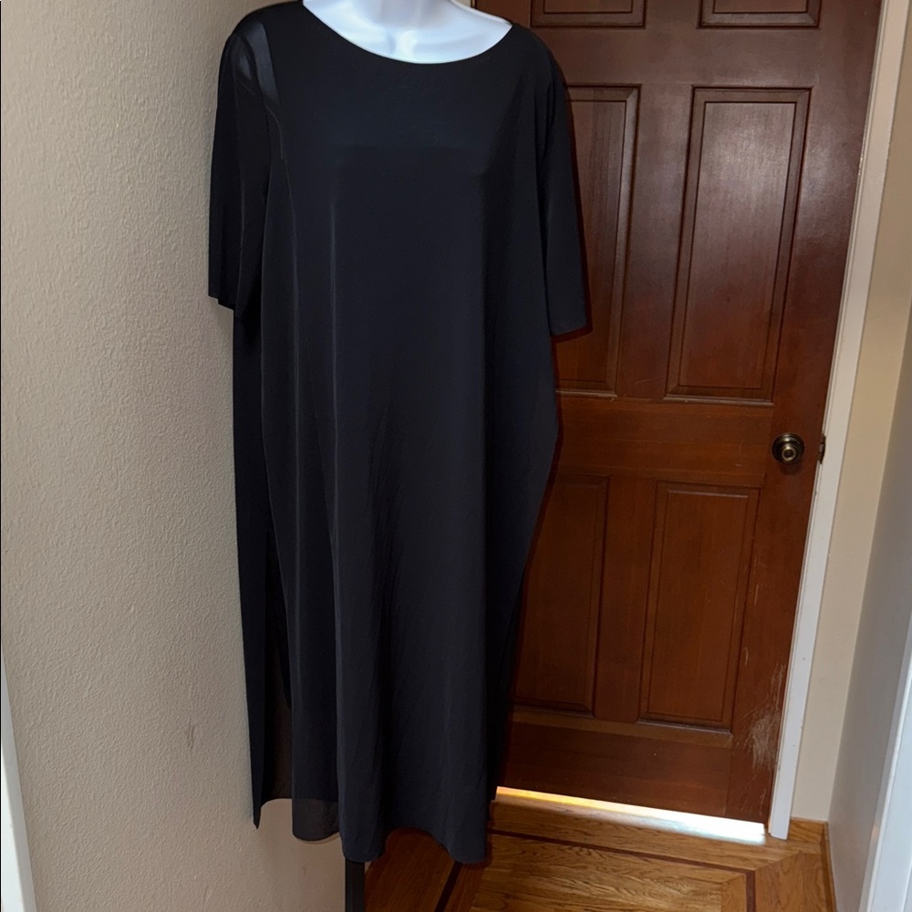 COS Black Layered Shift Midi Dress Women’s Size L